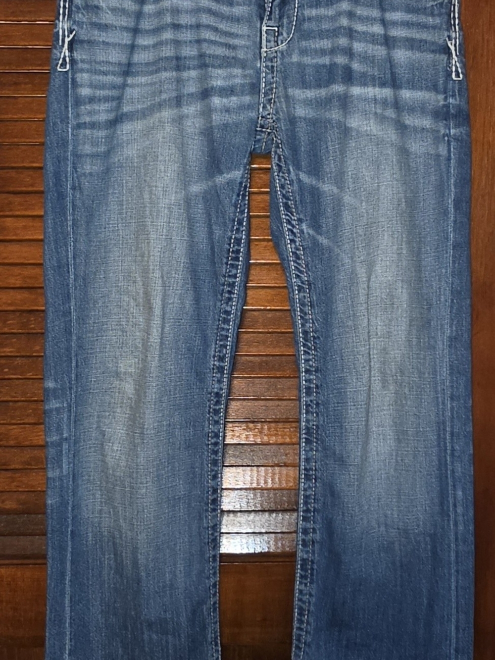 Buckle Black Men's Faded Blue Straight Jeans